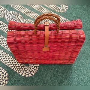 Red Woven Toino Abel Handbag